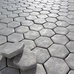 Paving old hexagon 3D model