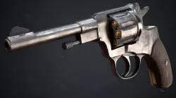 PBR Russian Nagant M1895 Revolver Low-poly  3D model