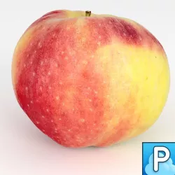 Photorealistic apple 2 3D model