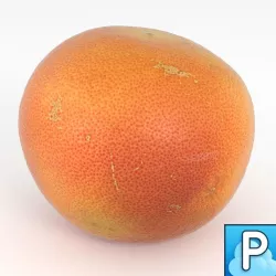 Photorealistic Grapefruit Orange 3D model