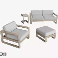 Portside Lounge Set by West Elm 3D model