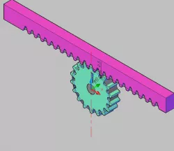 Rack pinion 3D design