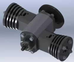 RC Engine - 7 cc Twin cylinder Boxer 