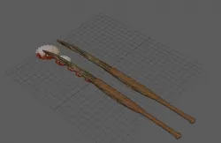 Scrap Claymore Low-poly  3D model
