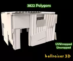Shanty House - Exterior and Interior Low-poly  3D model