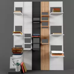 Shelf with books 3D model