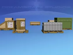 Shipping Crates Low-poly  3D model