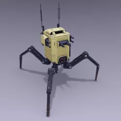 Spiderbot Low-poly  3D model