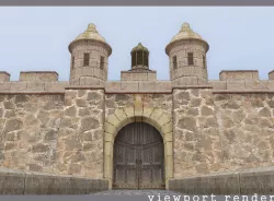 Stone Fort Constructor Low-poly  3D model