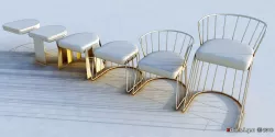 STOOL - low and high chair 3D model