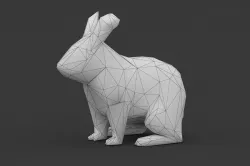 Super Low Poly Rabbit Bunny Low-poly  3D model