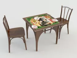 Table Chairs - Tavern Bar 3D model