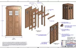 TARDIS BALSA WOOD model