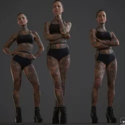 Tattoo Model Collection Low-poly  3D model