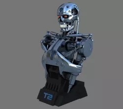 Terminator T-800 Torso Bust 3D model