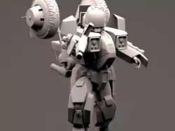  Veritech Cyclone Mospeda - Low Poly Version Low-poly  3D model