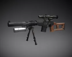 VSS Vintorez Low-poly  3D model