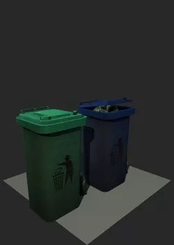 Waste Container Low-poly  3D model