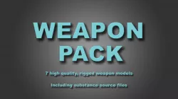 Weapon Pack for video games Low-poly  3D model