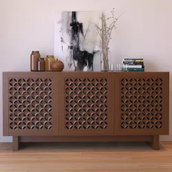 West Elm Carved Wood Media Console 3D model