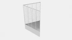 Wireframe Triangle Bin Low-poly  3D model