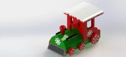 Wooden Toy Christmas Train