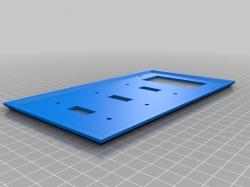 polished brass 4 gang switch plates with 3 toggle and 1 rocker 3D ...