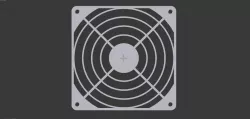 140mm Fan Grill, Basic Wire Style