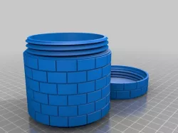 Brick Pattern Screw-top Box