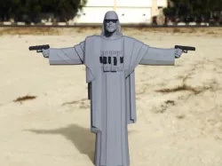 Buddy Christ - god of war / Gansta Christ /  Christ the Redeemer /  Jesus / Pistol / sunglasses