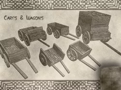 Carts & Wagons for Dungeons & Dragons, Warhammer tabletop fantasy games