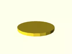 Circle passing by three given points in OpenSCAD