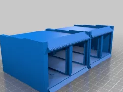 Diecast Garage 4-Bay w/door