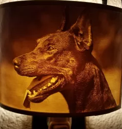 Doberman Night Light Lithophane