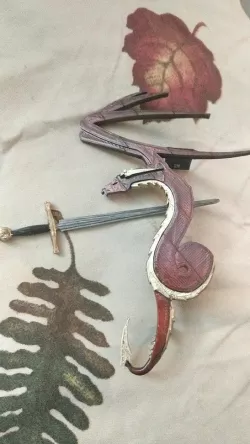 dragon and sword hair pin