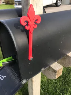 Fluer de lys Mailbox Flag