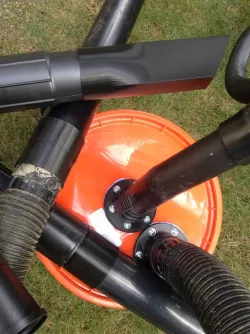 Gutter Vacuum Nozzle, debris seperator, and 2" pipe adapters