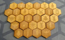 Hive Boardgame with Case, Laser Cut