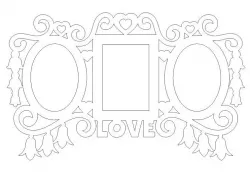 Laser Cut - Love Picture Frame