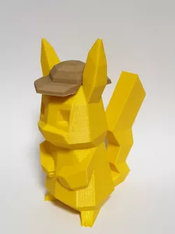 Low-Poly Detective Pikachu Hat