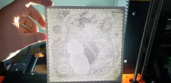Map of Dereth Lithopane from Asheron's Call