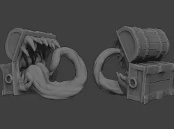 Mimic - Toothy Treasure Chest - D&D Miniature