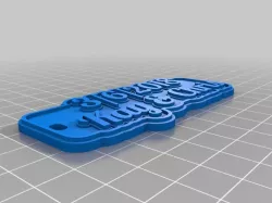 My Customized Multiline Tag or Keychain Kay and Chris Keychain sparkle blue base lime letters
