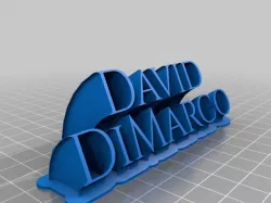 My Customized Sweeping 2-line name plate 3