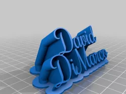 My Customized Sweeping 2-line name plate (text)
