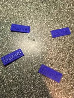 Name Tag on Safety Pin