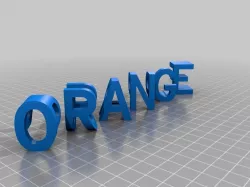 ORANGE PURPLE  Illusion Perspective Dual Letters