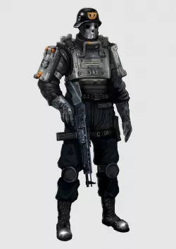 Scifi German Dieselpunk Soldier WW2