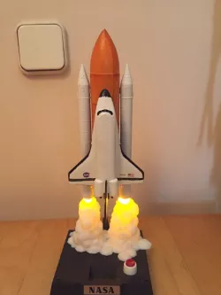 space shuttle model flames