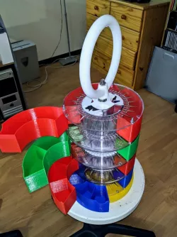 Spool drawer organizer with base and handle